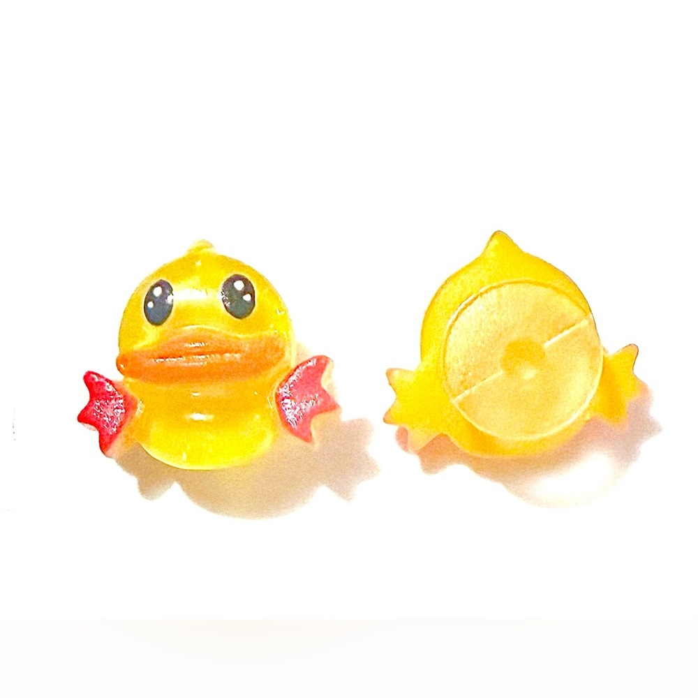 2 Duck Glossy Resin Croc Charms Jibbit Shoe Charm Disney Croc Charms